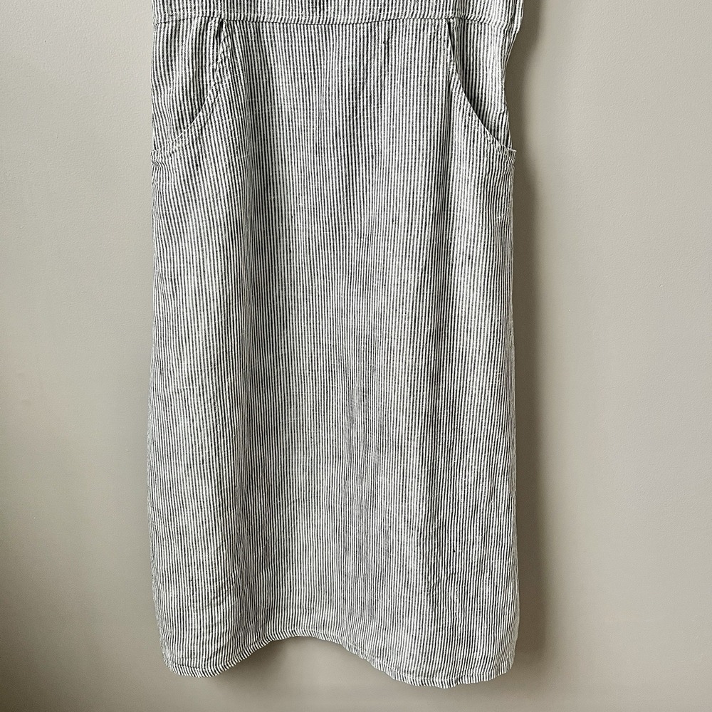 Vintage striped linen dress with pockets! - Picture 7 of 12